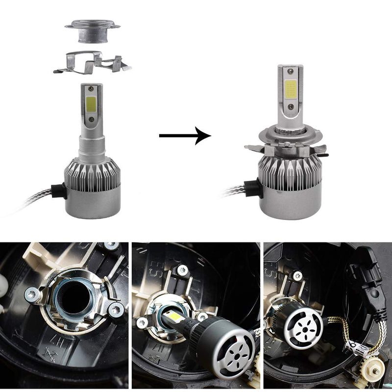 HUIQIAODS H7 LED Headlight Bulb Adapter Holder Socket For Jetta Mercedes-Benz Audi BMW E85 X5 New Bora Sagitar 2 Pack First generation - LeoForward Australia