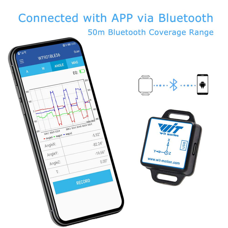 [Bluetooth 5.0 Accelerometer+Inclinometer] WT901BLECL MPU9250 High-Precision 9-axis Gyroscope+Angle(XY 0.05° Accuracy)+Magnetometer with Kalman Filter, Low-Power 3-axis AHRS IMU Sensor for Arduino - LeoForward Australia