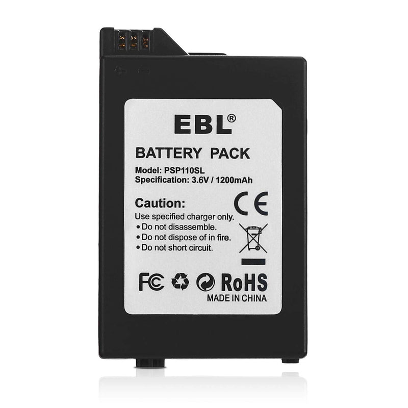  [AUSTRALIA] - EBL 3.6V Lithium Ion Rechargeable Battery Pack 1200mAh Replacement Battery Compatible with Sony PSP 2000/3000 PSP-S110 Console 1200mAh For PSP 2000 3000