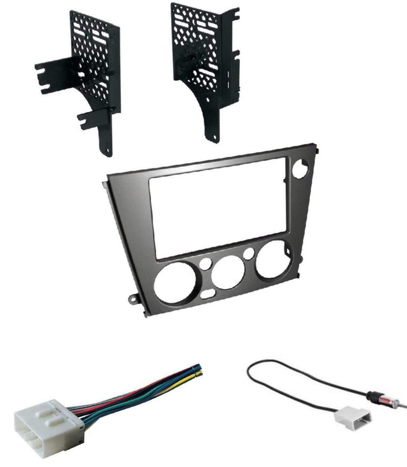  [AUSTRALIA] - ASC Audio Car Stereo Radio Install Dash Kit, Wire Harness, and Antenna Adapter to Add A Double Din Aftermarket Radio for 2005 2006 2007 2008 2009 Subaru Legacy + Outback with Manual Climate Control