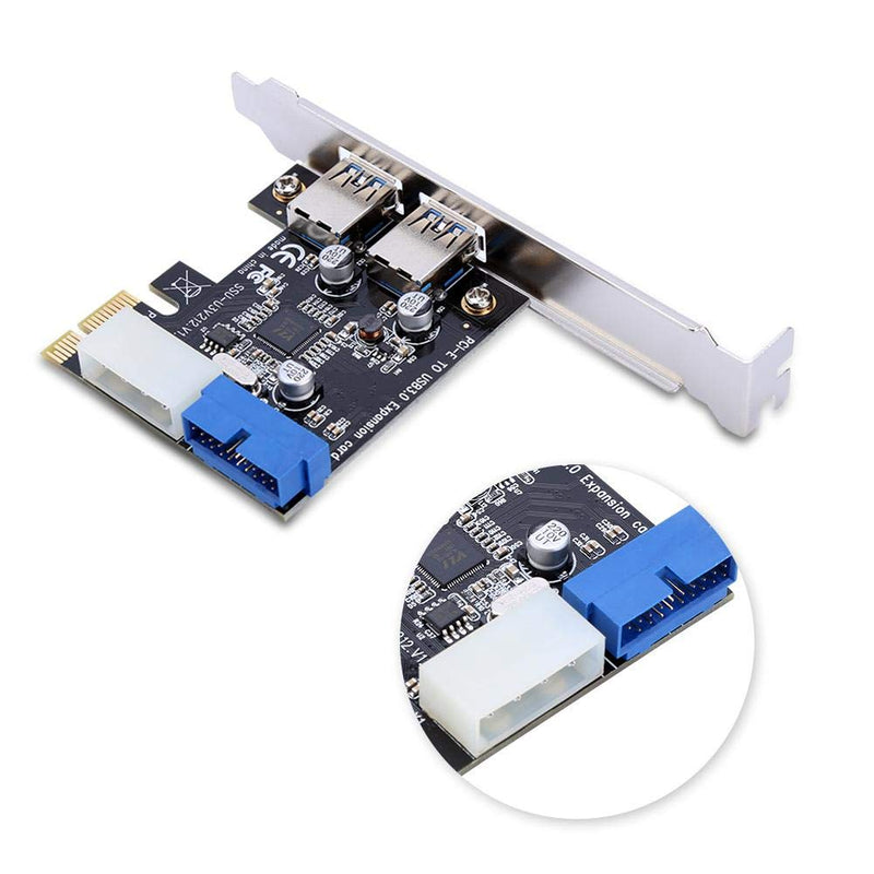  [AUSTRALIA] - PCI-E to 2 USB 3.0 Hub Port PCI Expansion Card Adapter with Front 20-PIN Interface