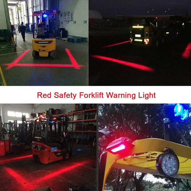  [AUSTRALIA] - 30W LED Forklift Light Warehouse Warning Light Truck Safety Light DC 12-80V (Red) 30W Red