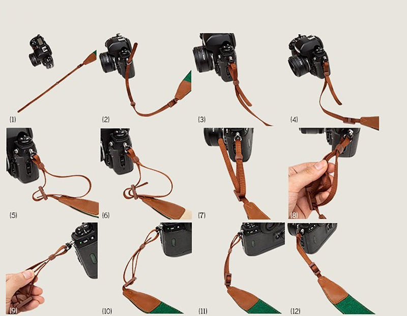  [AUSTRALIA] - DOROM Vintage Handmade Cotton Leather Camera Neck Strap for Leica Nikon Fuji Pentax Canon Panasonic Sony Long Silver