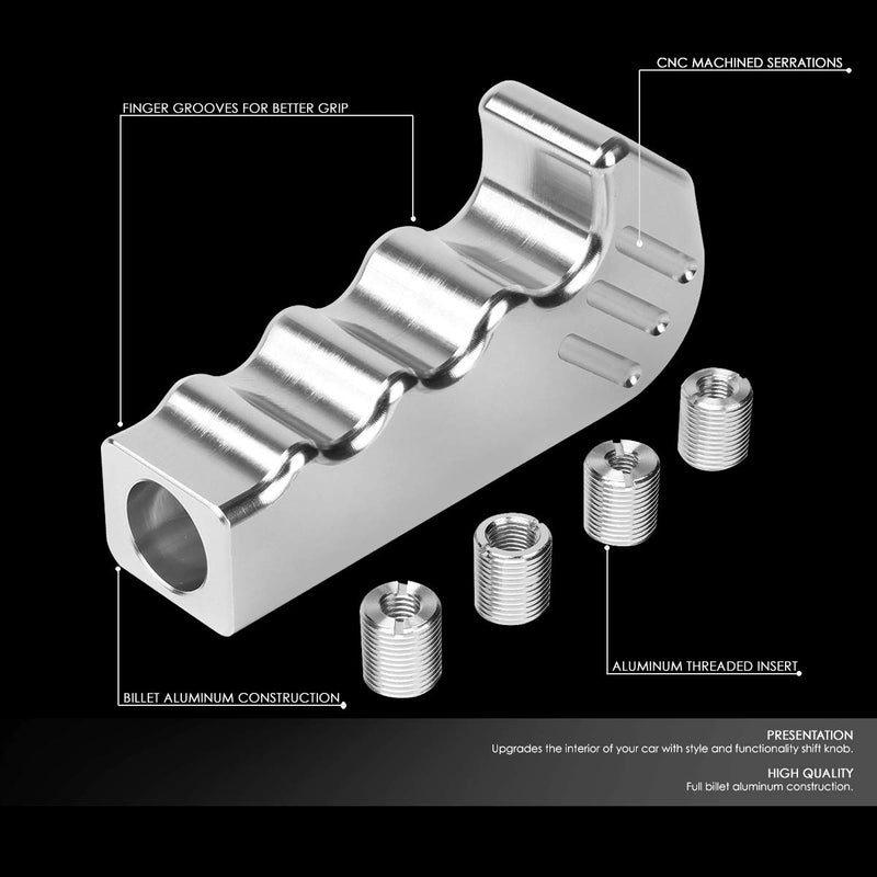  [AUSTRALIA] - DNA Motoring SK-ZTL-9049-SL Aluminum Pistol Grip Gear Shift Knob
