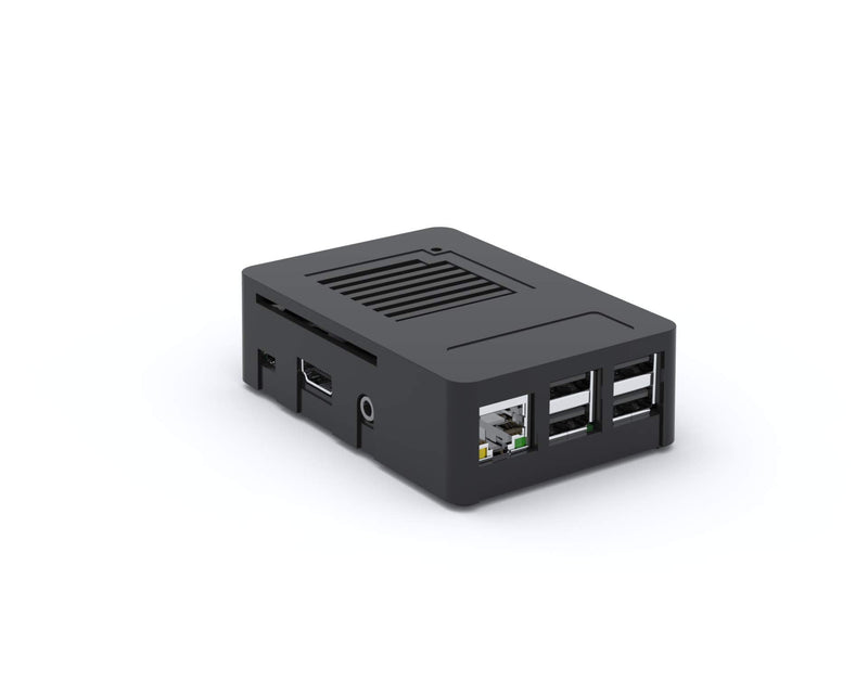  [AUSTRALIA] - MaticBox Case for Raspberry Pi 3 / Pi 2 / Tinker Board – Low Profile, Stackable, Universally Mountable DIN Rail, Automation Friendly, Fan Support (Black) Black