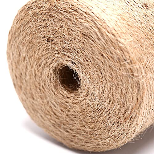  [AUSTRALIA] - 328 Ft 1mm Jute Twine String Thin Natural Ribbon Hemp Twine for Gift Wrapping Craft Plant Christmas Handmade Arts Decoration Packing String Home decor (328 Ft (100M)) 1pc * 328ft(100m)