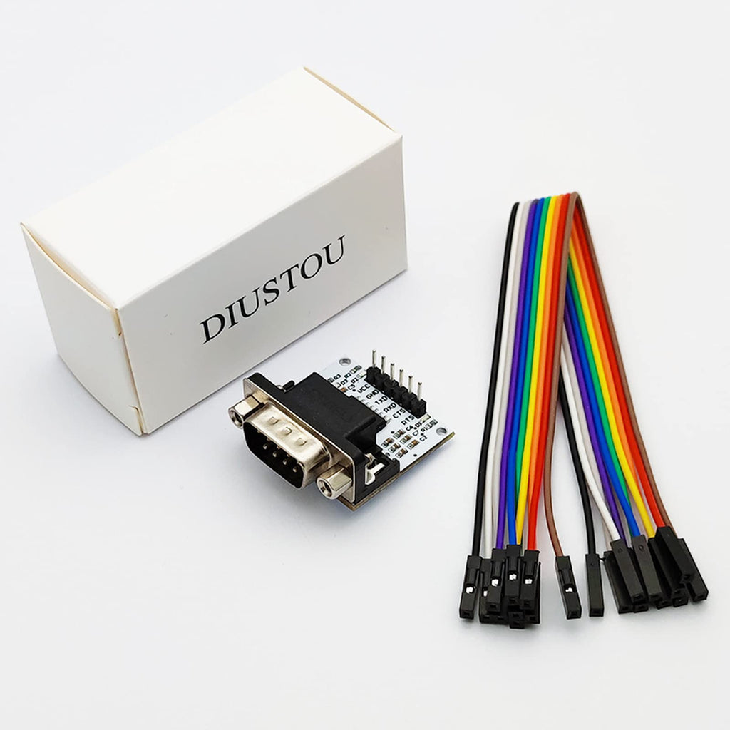  [AUSTRALIA] - DIUSTOU 1PCS RS232 TTL Converter Module DB9 Female Male Serial Port 3V to 5.5V Connector Board (DB9 Male Port) DB9 Male Port