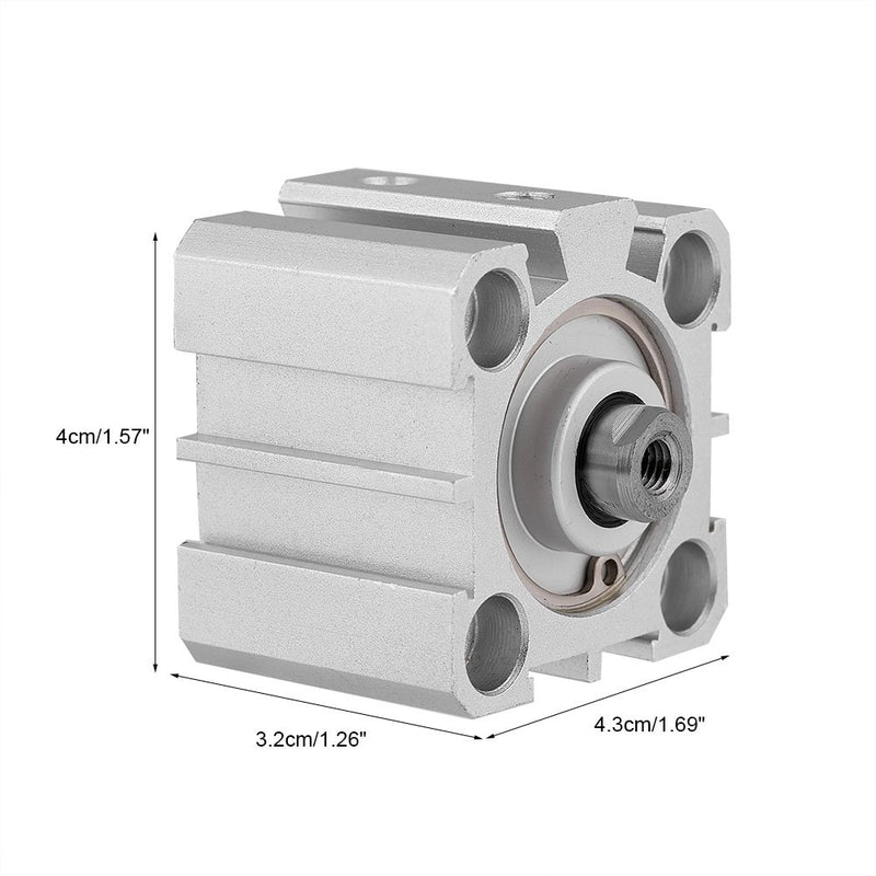 Pneumatic Air Cylinder SDA25-10 25mm Bore 10mm Stroke Aluminum Double Acting Pneumatic Air Cylinder - LeoForward Australia