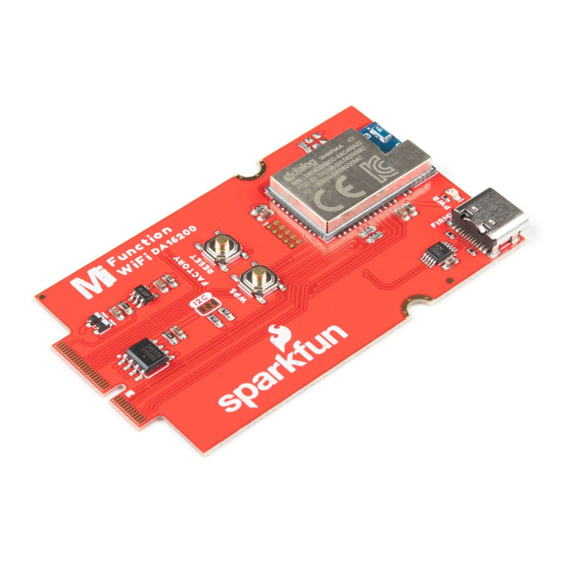  [AUSTRALIA] - SparkFun MicroMod WiFi Function Board - DA16200 - Fully Integrated WiFi Module 40MHz Crystal oscillator 32.768KHz RTC Clock RF Lumped RF Filter 4MB Flash Memory On-Board chip Antenna JTAG connectors