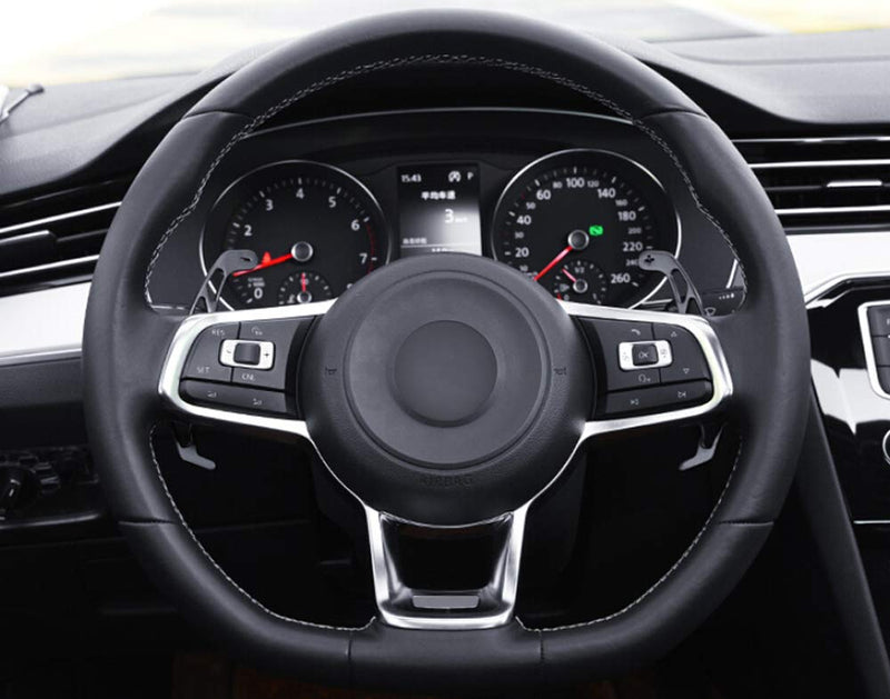 Steering Wheel Paddle Shifter Extension for Volkswagen VW Golf GTI 7 R GTD GTE MK7 Polo 6C GTI Passat B8 R-line Scirocco(Black) - LeoForward Australia