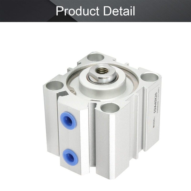  [AUSTRALIA] - Othmro SDA40 x 20 Sealing Thin Air Cylinder Pneumatic Air Cylinders, 40mm/1.57inch Bore 20mm/0.79inch Stroke Aluminium Alloy Pneumatic Components for Pneumatic and Hydraulic Systems 1pcs SDA40x20