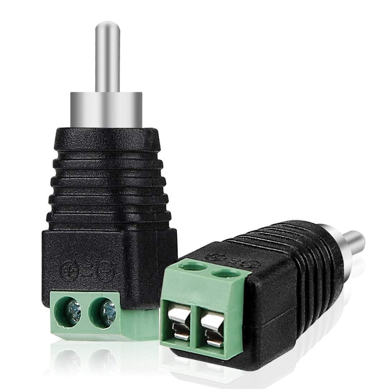 Arroyner 20Pcs RCA Cable Audio Adapter, Video Connector Adapter Phono RCA Male Plug to AV Screw Terminal Audio - LeoForward Australia