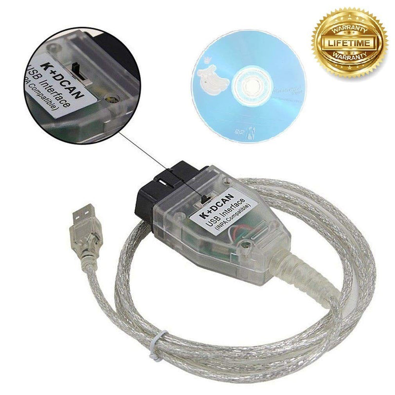 AuraTech K+ CAN Ediabas INPA Coding Cable DCAN Interface Coding Support E serials Interface for R56 E87 E93 E70 - LeoForward Australia