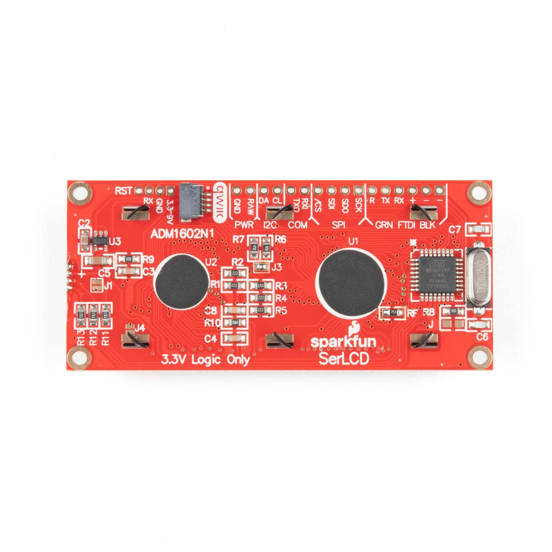  [AUSTRALIA] - SparkFun 16x2 SerLCD - RGB Backlight (Qwiic) - Compatible with Arduino LCD Communicate Over Serial I2C and SPI 3.3V Compatible