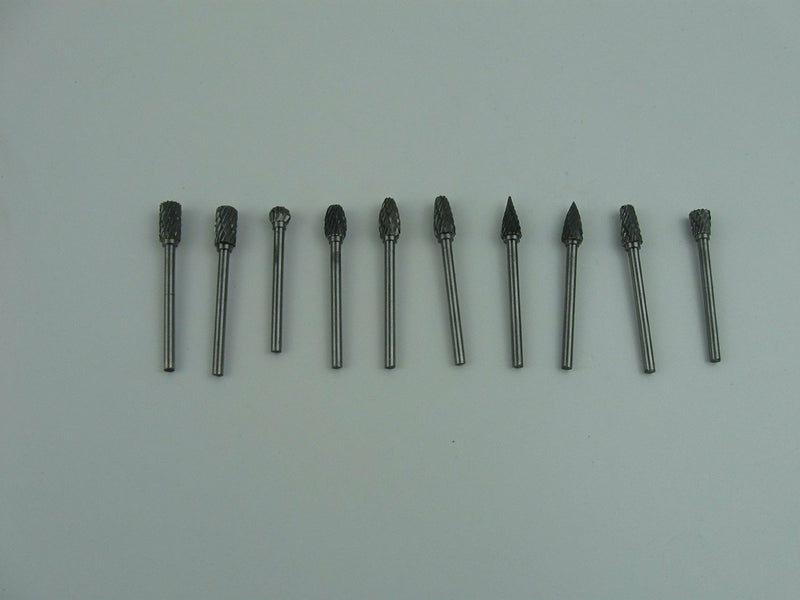 ZJchao 10 pieces Tungsten Carbide Rotary Burr SET 1/8" shank [Misc.] - LeoForward Australia