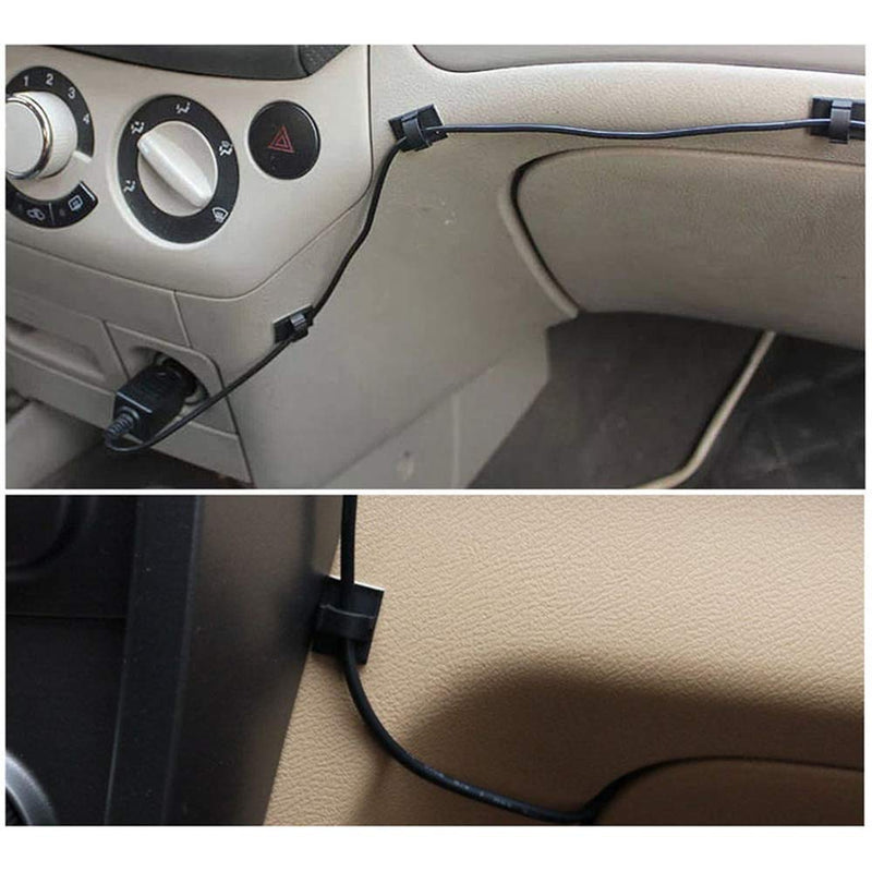  [AUSTRALIA] - 50pcs White Adhesive Cable Clips, Wire Clips,Car Cable Organizer,Cable Holder,Cable Wire Management,Cable Holder for Car,Office and Home（Included S Size M Size and L Size Cable Clips）