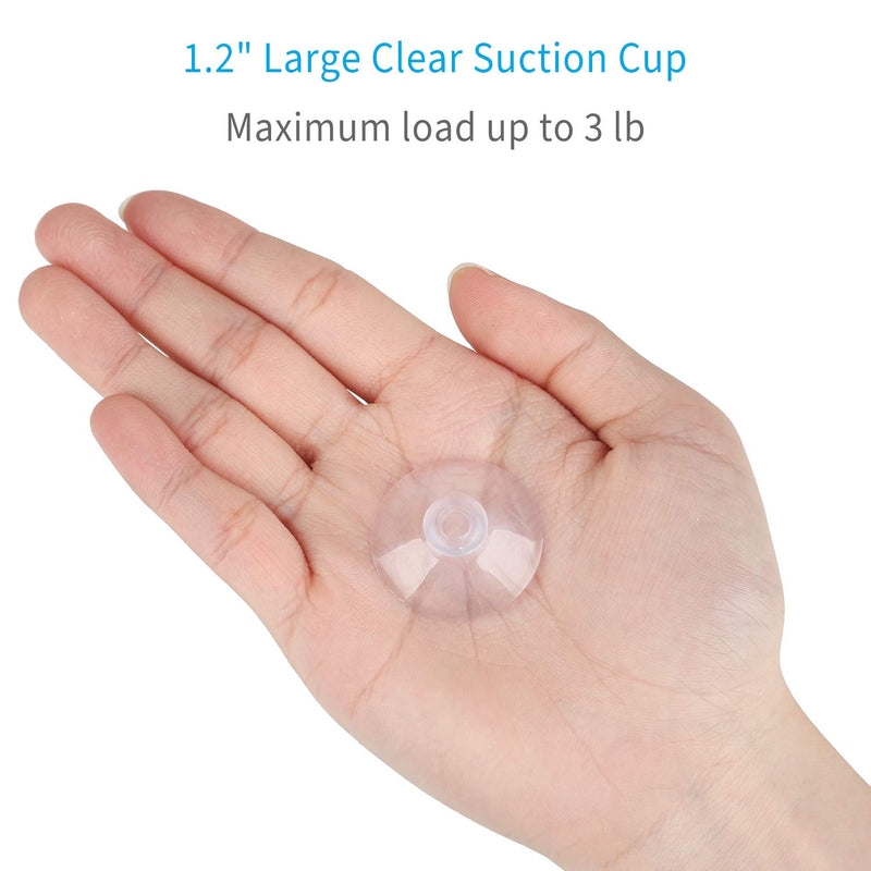  [AUSTRALIA] - Pawfly 20 Pack Clear Suction Cups 1.2 Inch PVC Plastic Sucker Without Hooks for Home Decoration and Organization