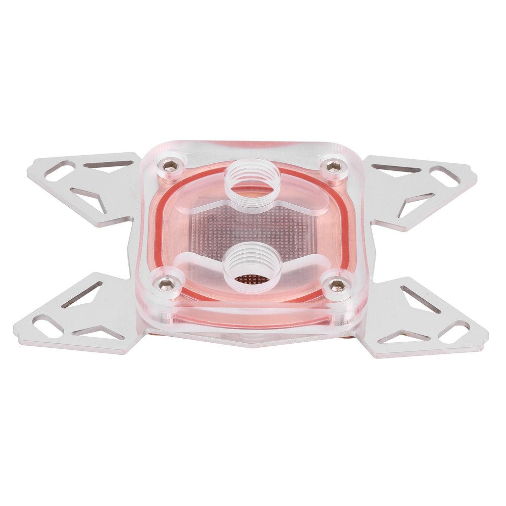  [AUSTRALIA] - Wendry Universal Computer CPU Water Block, Professional CPU Water Cooling Block, Computer CPU Water Cooler Block with Red Copper Base POM Cover for AMD AM4