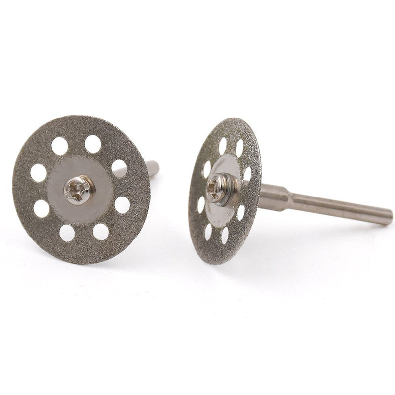  [AUSTRALIA] - YEEZUGO 10 pcs Diamond Cutting Wheel Cut Off Discs Coated Rotary Tools W/Mandrel 22mm for Dremel