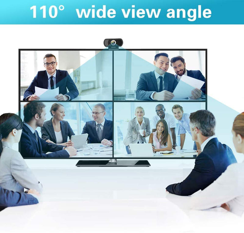  [AUSTRALIA] - HD Webcam 1080P Webcam,Live Streaming Web Camera with Stereo Microphone, Desktop or Laptop USB Webcam with 100 Degree View Angle for Conferencing, Streaming, Gaming.Video Calling (N5 Webcam)