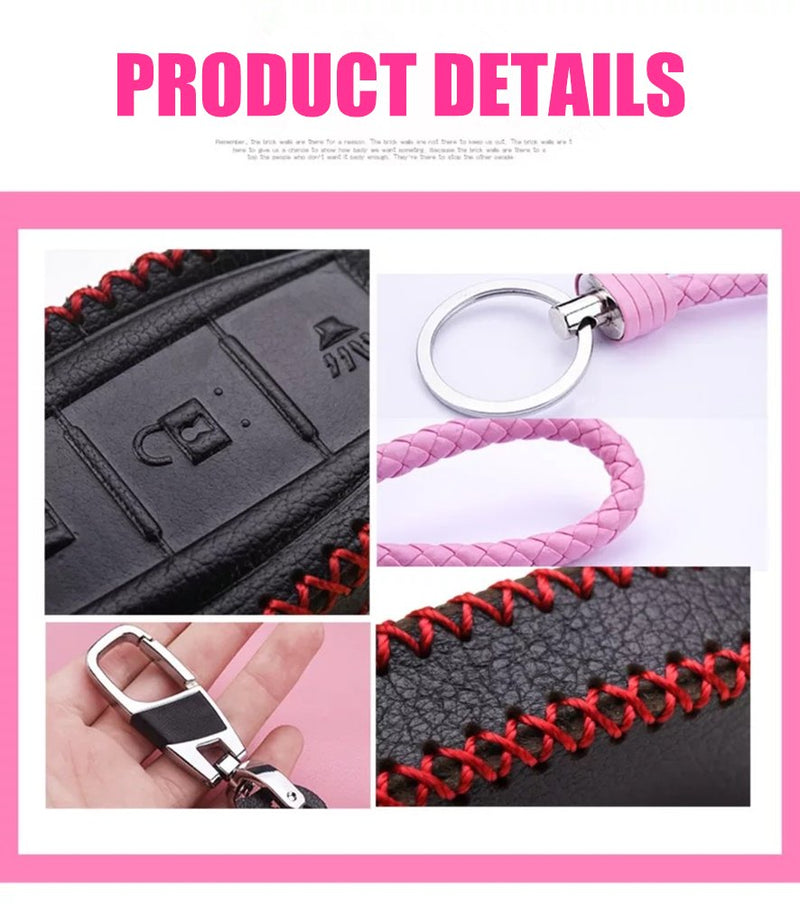  [AUSTRALIA] - Womens Pink Genuine Leather Protective Fob Skin Cover Shell Key Jacket for Nissan Infiniti Keyless Smart Key Case Cover 4 Buttons(for G Series G25 G37 JX35 Q Series Q50 Q60S Q70L QX EX FX M) Pink 2