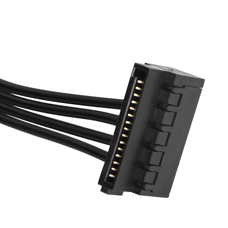  [AUSTRALIA] - CERRXIAN 45cm Motherboard ATX Mini 4 Pin to Dual Right Angle 15 Pin SATA Hard Drive HDD Power Splitter Cable