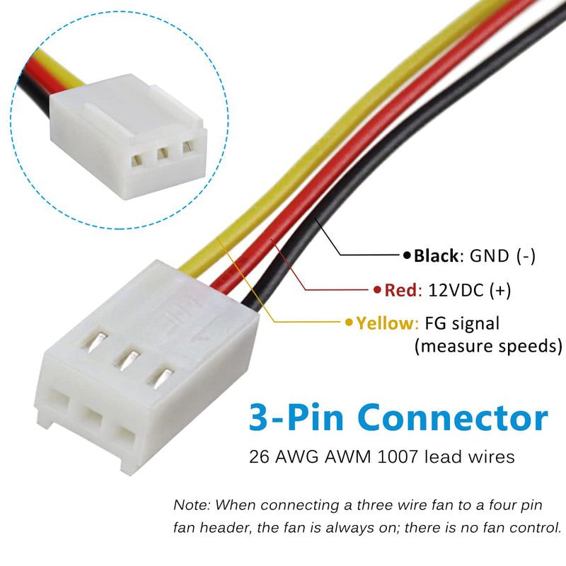  [AUSTRALIA] - GDSTIME 12V DC 3PIN 70mm Fan, 70mm x 70mm x 25mm Brushless Cooling Fan