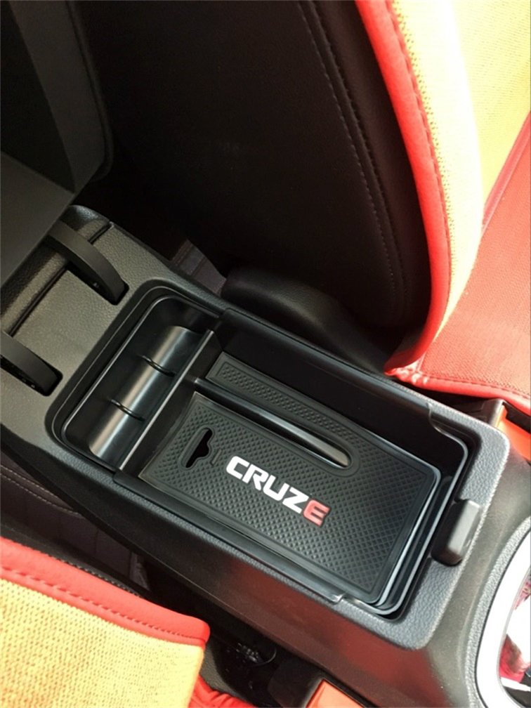  [AUSTRALIA] - Vesul Armrest Secondary Storage Box Glove Pallet Center Console Tray Fits on Chevy Chevrolet Cruze Sedan 2017 2018 2019