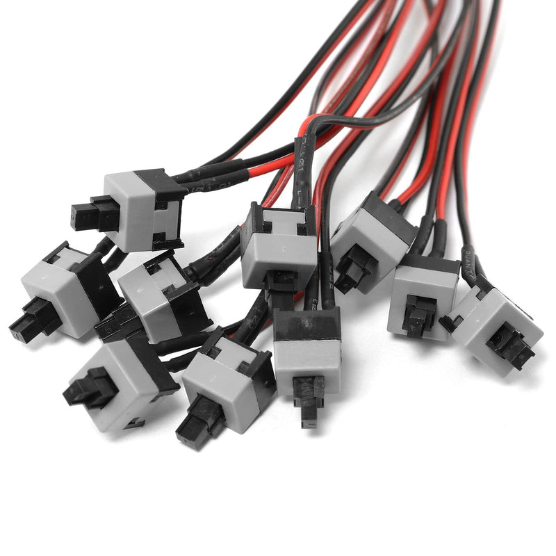  [AUSTRALIA] - SQXBK ATX PC Power Switch Cord 10PCS 55cm/22inch 2 Pin SW PC Motherboard Mainboard Power Cables On/Off Restart Button Power Cable