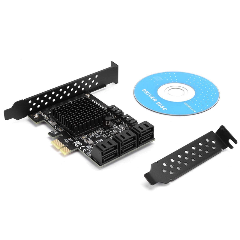  [AUSTRALIA] - PUSOKEI PCI-E to SATA 3.0 Card, 8-Port SATA3.0 Interface Expansion Card, Support 6.0 Gbps/3.0 Gbps/1.5 Gbps, PCI-E to SATA3.0 Board