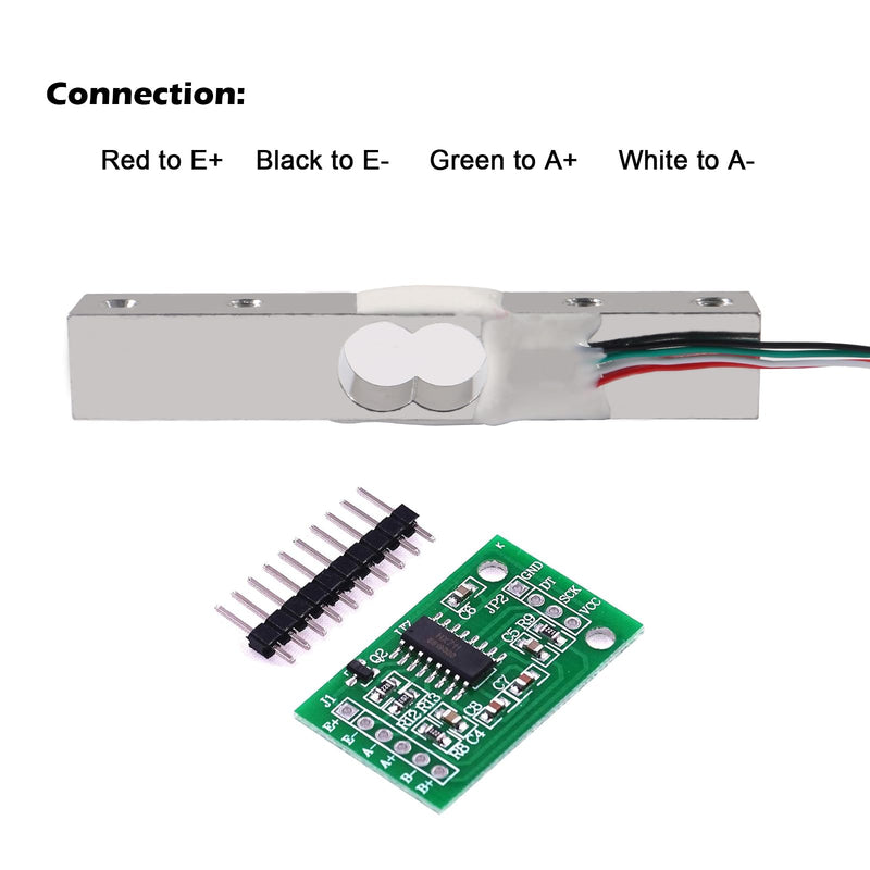  [AUSTRALIA] - ALAMSCN 2 pieces 20 kg load cell weight sensors digital scale load cell + 2 pieces HX711 load cell weight sensor module for Arduino microcontroller DIY