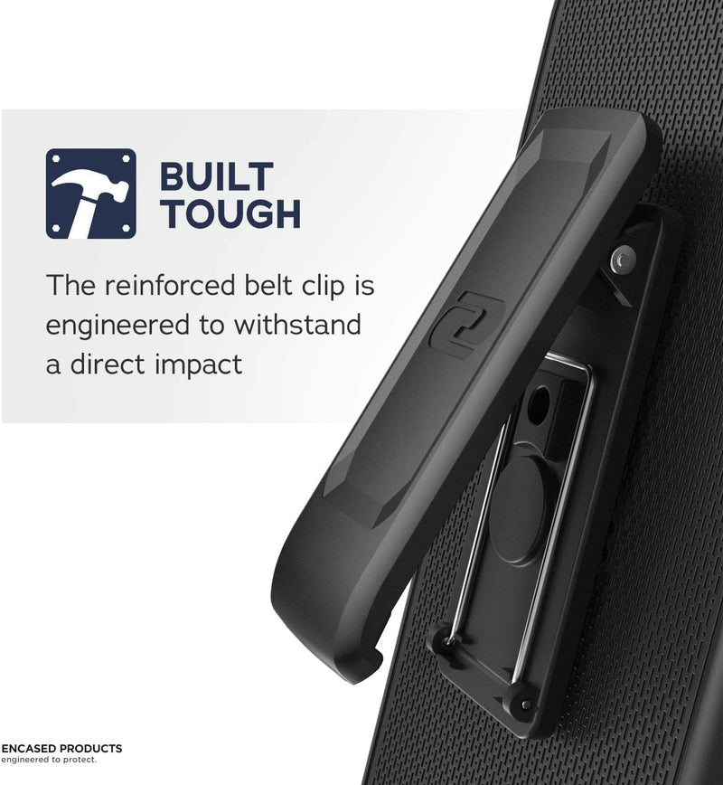  [AUSTRALIA] - Encased Falcon Designed for Pixel 6 Belt Clip Case, Full Body Protective Phone Case with Holster for Google Pixel 6 (Black)