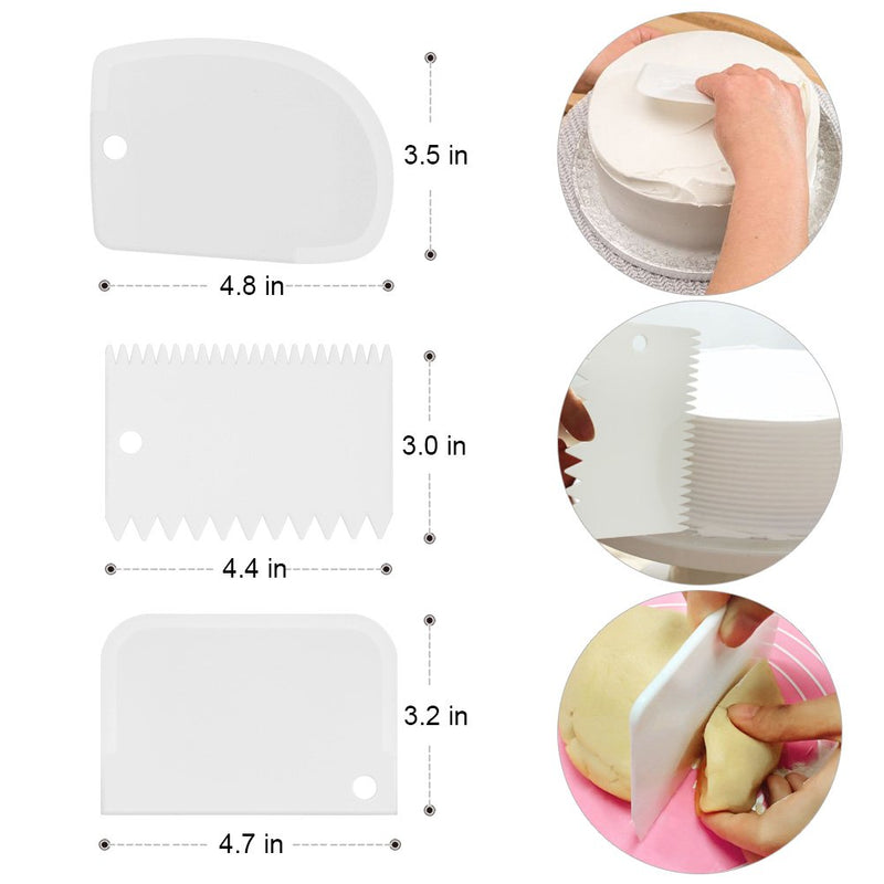 Kootek 11 Inch Rotating Cake Turntable with 2 Icing Spatula and 3 Icing Smoother, Revolving Cake Stand White Baking Cake Decorating Supplies - LeoForward Australia