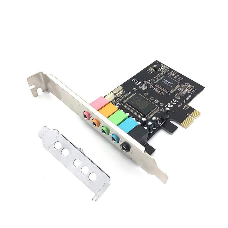  [AUSTRALIA] - Padarsey PCIe Sound Card, 5.1 Internal Sound Card for PC Windows 7 with Low Profile Bracket, 3D Stereo PCI-e Audio Card, CMI8738 Chip 32/64 Bit Sound Card PCI Express Adapter CMI 8738 Chip