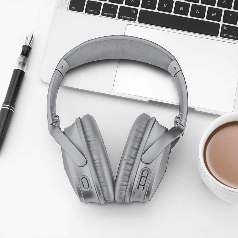  [AUSTRALIA] - QC35 Headphones Replacement Ear Pads - QC35,QC35ii Replacement Earpads Cushion - Compatible with Bose Quiet Comfort35,QC25,QC35ii,QC15,AE2,AE2i-Comfortable & Durable (Silver) Silver