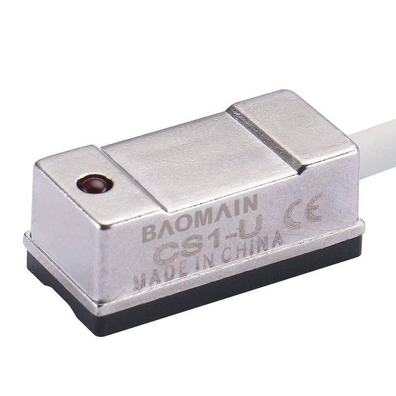  [AUSTRALIA] - Baomain Air Cylinder Magnetic Sensor Switch CS1-U NO DC/AC 5-240V 100mA with Red LED Indicator