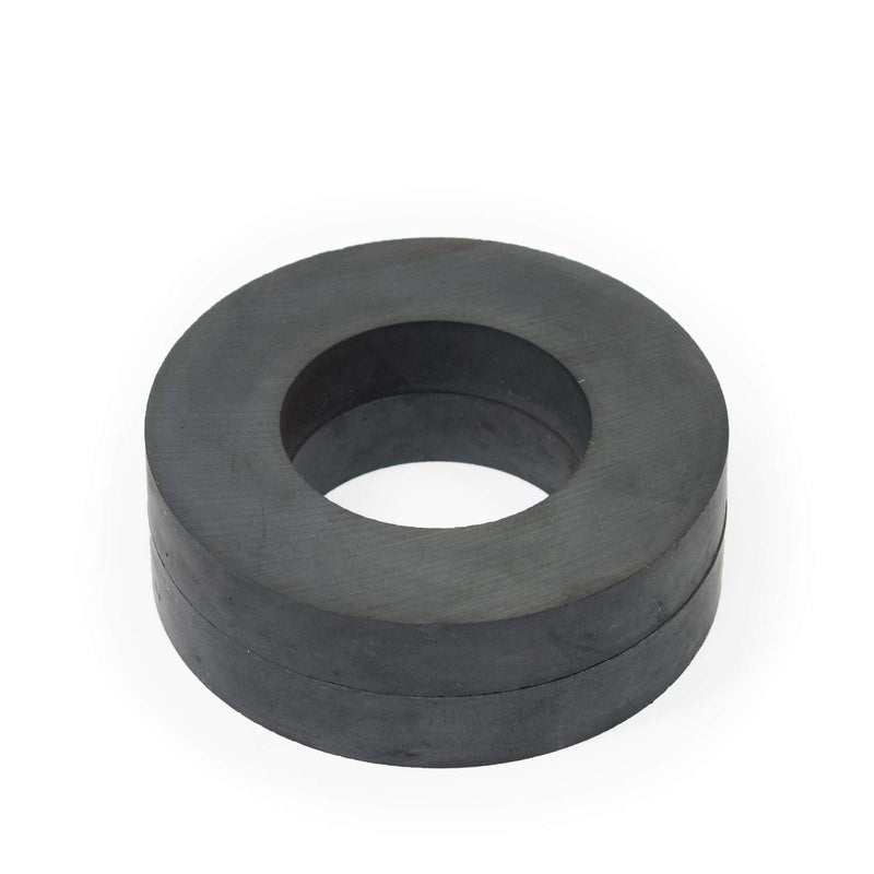 AOMAG Ferrite Magnet Ring OD60 x ID32 x 10mm 2.4" Large Grade C8 Ceramic Magnets (Pack of 2) - LeoForward Australia