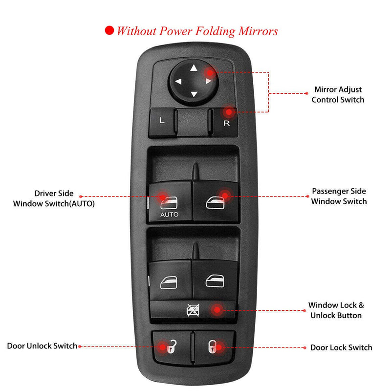 Front Driver Side Power Master Window Switch for Dodge Journey 2009-2010 Nitro 2008-2011 Jeep Liberty 2008-2012 - LeoForward Australia