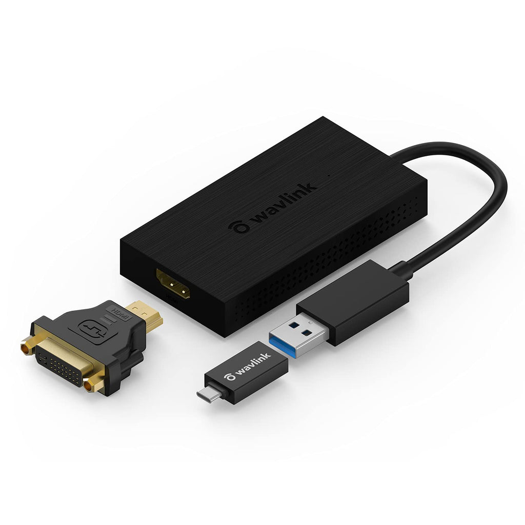  [AUSTRALIA] - WAVLINK USB 3.0 to HDMI/DVI Video Graphic Adapter, USB Type-C to 4K 30Hz Ultra HD External Video Converter for Monitor- for Windows 7/8/8.1/10, Mac OS 10.10x or Above, Chrome