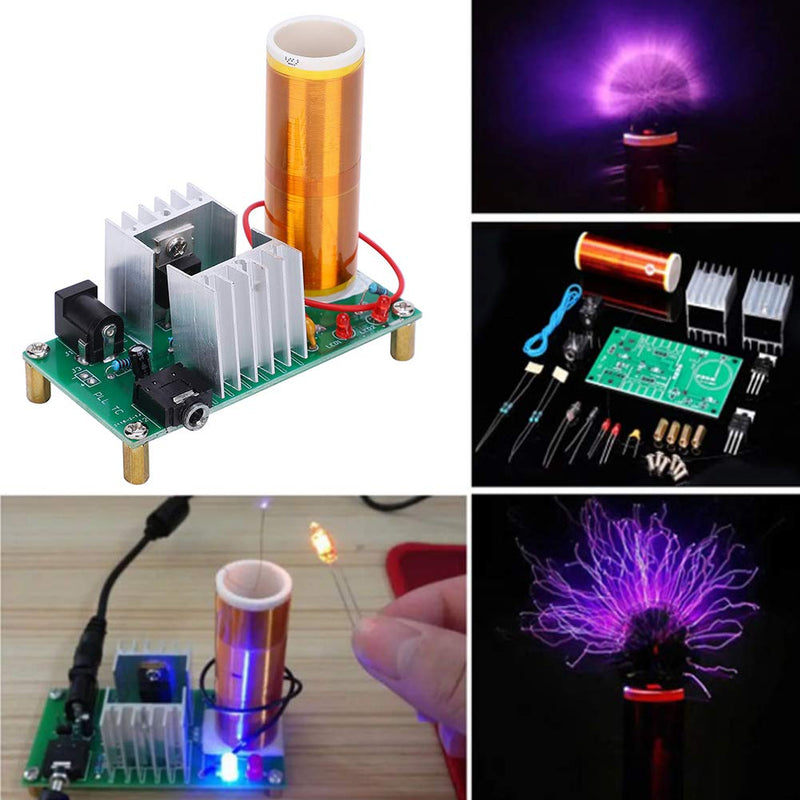  [AUSTRALIA] - Tesla Coil Module DIY Mini Assembly Plasma Speaker Electronics Kit 15W Scientific Experiment DC 15-24V 2A