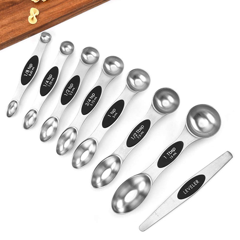  [AUSTRALIA] - Warmheart Measuring Cups and Magnetic Measuring Spoons Set, Stainless Steel 5 Cups and 7 Spoons and 1 Levele (13 Measuring Cups Set) 13 Measuring Cups Set