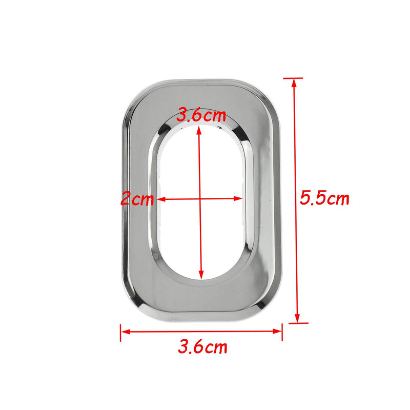  [AUSTRALIA] - REBACKER Motorcycle Antenna Hole Cover For Harley Touring Road Glide Fltri 2010-2019 Street Glide Flhx 2006-2019 Chrome-Accent
