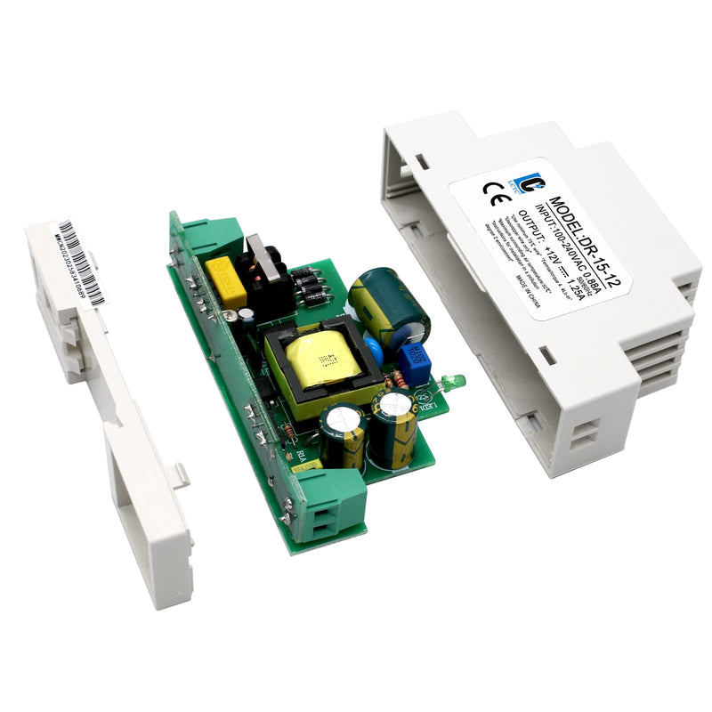  [AUSTRALIA] - LCLCTC DC 12V Din Rail Power Supply Slim 15W 1.25A(Input:100-240VAC,Output:12VDC,50/60HZ) Switching Power Supply Adapter(Volts_of_Direct_Current, 12)