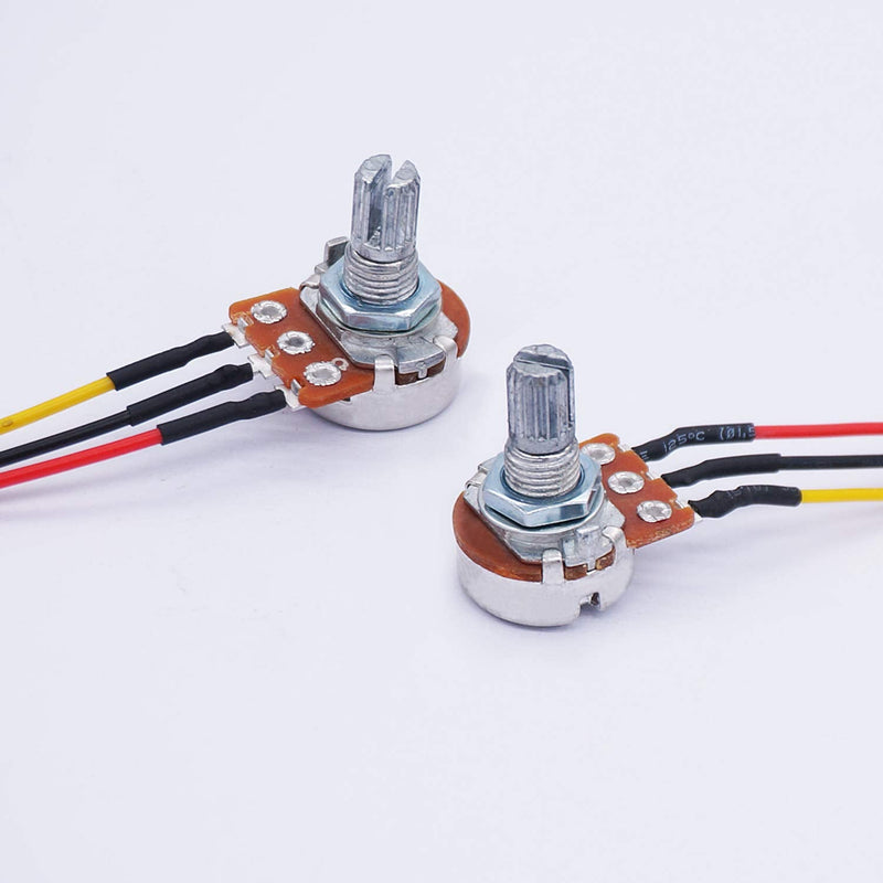  [AUSTRALIA] - TWTADE 3PCS 10K Ohm Linear Taper Adjustable Rotary Potentiometer Change Resistance WH148 B10K 3 Pin with XH2.54-3P Connector Wire Cable + Black Knob Cover Cap 148-10kBK