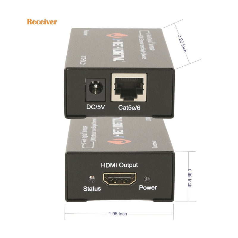  [AUSTRALIA] - J-Tech Digital HDMI Extender By Single Cat 5E/6 Full Hd 1080P With Deep Color, EDID Copy, Dolby Digital/DTS
