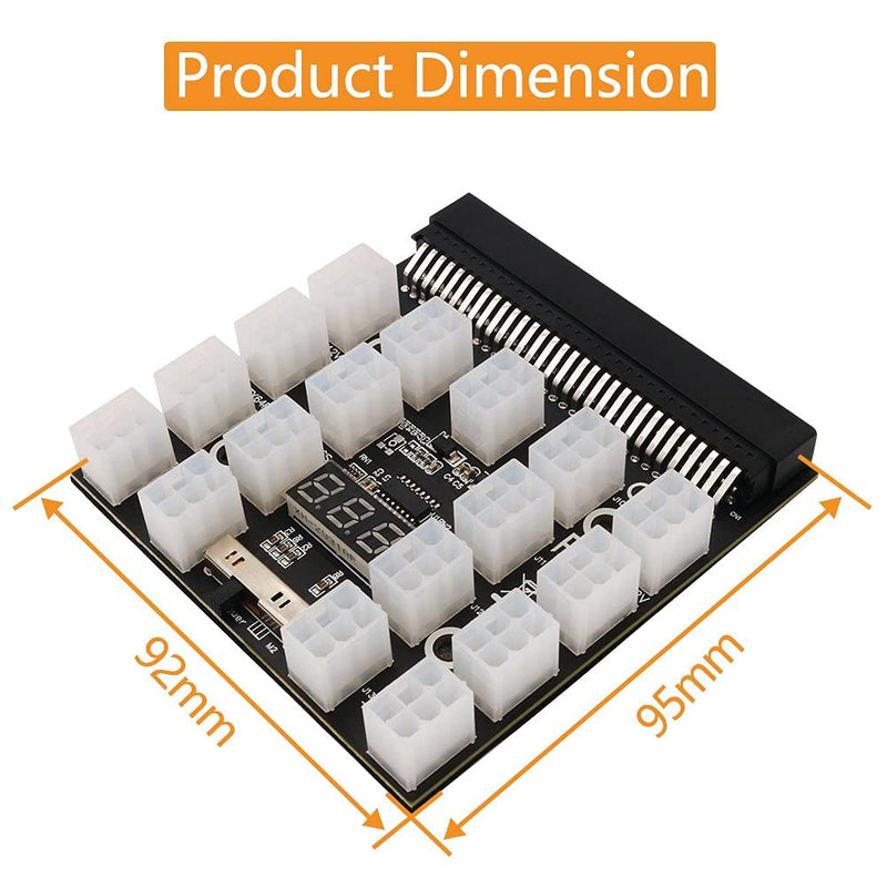  [AUSTRALIA] - Breakout Board Adapter Power Supply 1200W PSU GPU Mining 17 Port 6 Pin PCI-E