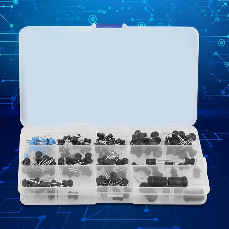 [AUSTRALIA] - Nikou Induktor - inductor assortment Inductor coil Inductors Electrolytic capacitor assortment 10uH-10mH 12 values Choke coil assortment with storage box