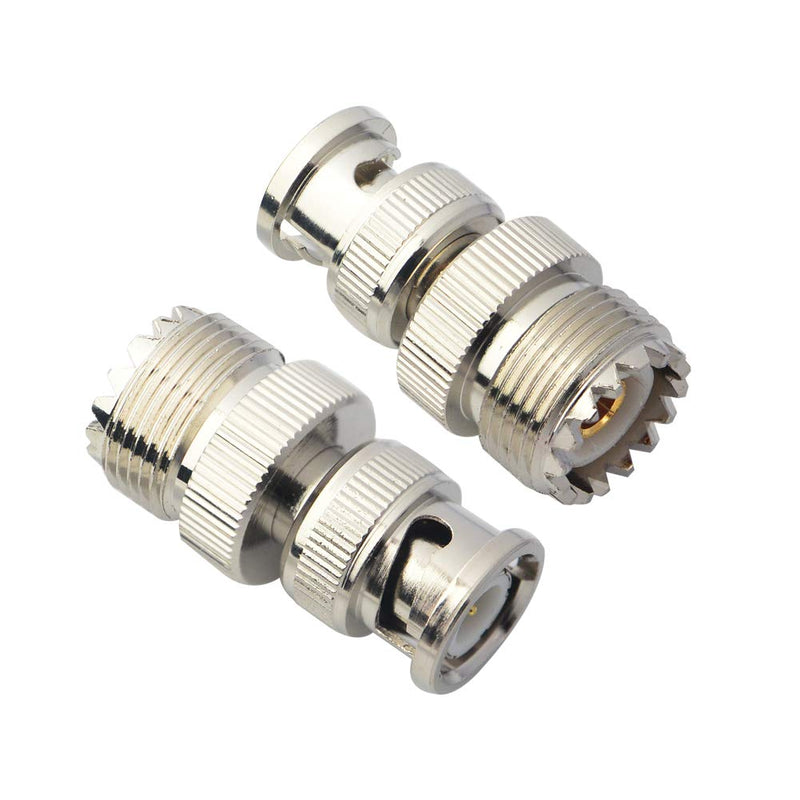  [AUSTRALIA] - BOOBRIE 2pcs BNC UHF RF Coaxial Coax Adapter SO239 UHF Female to BNC Male Connector Low Loss Ham Radio Coax Adapter for RF Antennas/Wireless LAN Devices/Coaxial Cable/Wi-Fi Radios