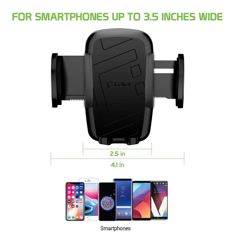  [AUSTRALIA] - Cellet Cell Phone Holder for Car, Adjustable Long Arm Phone Holder, Windshield & DassBoard Mount Compatible for Apple iPhone 12 Pro Max Mini 11 XR XS X SE 8 Plus 8 7 Plus 6 Plus