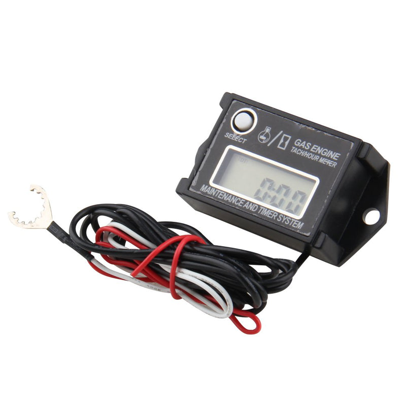  [AUSTRALIA] - Digital Tiny Tachometer Tach Hour Meter Job Timer RPM Counter for Snowmobile Skis Motor Bike Go Kart Lawn Mower